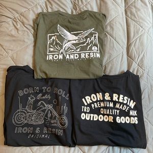 Iron and Resin T shirt bundle Large